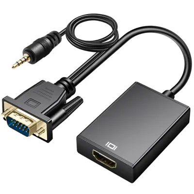 Adapter VGA muški na HDMI ženski Visoka definicija s Jack 3.5mm