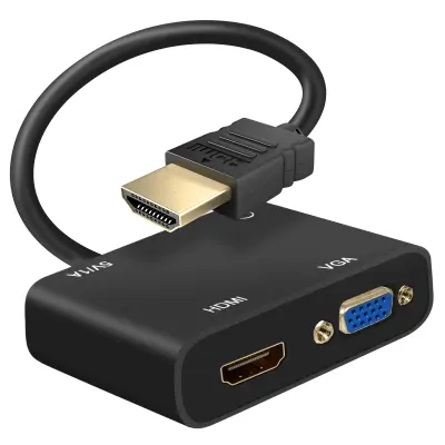 Adapter HDMI muški na VGA i HDMI ženski s Audio 3.5mm i punjenjem