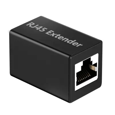 Produžni Ethernet adapter Spojnica RJ45 Kompaktan dizajn Crni