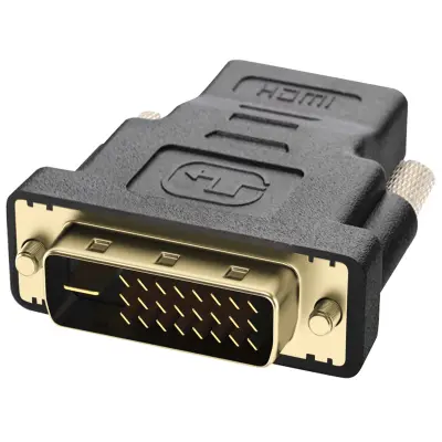HDMI Ženski na DVI Muški video pretvarač Dvosmjerni Crni Pozlaćeni