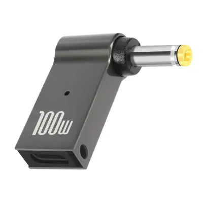 Adapter za punjenje USB-C 100W na žuti konektor Lenovo 4.0 x 1.7mm Sivo