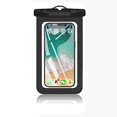 Vodootporna torbica za telefon do 7 inča crna Crna