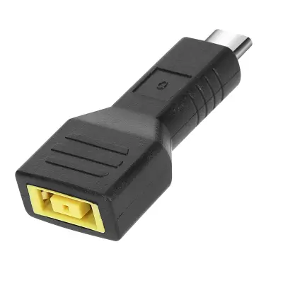 Adapter za punjenje četvrtasti port Lenovo na USB-C Crni