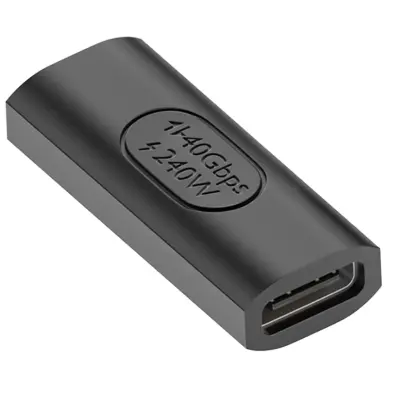 Adapter USB-C ženski 3 u 1 Punjenje Sinkronizacija Video Crni