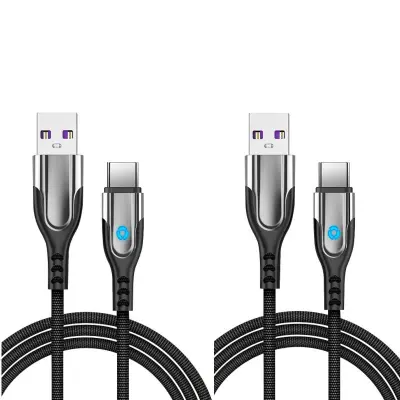 Pakiranje od 2 Type-C na USB kabela 3.1A brzo punjenje / sinkronizacija podataka 1 m Crna