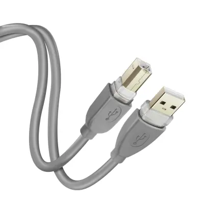 USB-A 2.0 na USB-B 2.0 kabel brzi prijenos stabilna veza 1,8m sivi