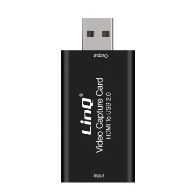 Kartica za video i audio snimanje HDMI na USB 2.0 Full HD 4K UHD LinQ Crna