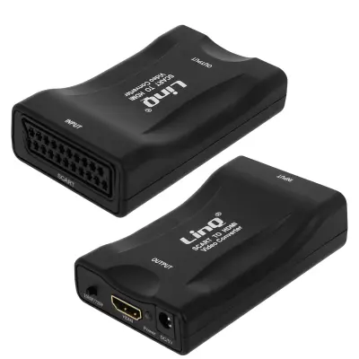 Video adapter SCART na HDMI 1080P SCART-HDMI LinQ Crni