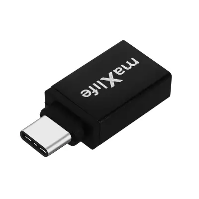 Adapter USB-A ženski na USB-C muški Ultra-kompaktan Maxlife Crni