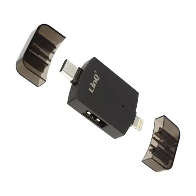 OTG adapter 2u1 USB-C i Lightning na USB 3.0 i USB 2.0 ženski LinQ