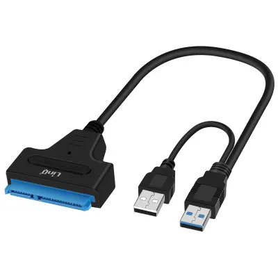Adapter kabel USB 2.0 na SATA ili SSD 2.5 inča kompaktan LinQ crni
