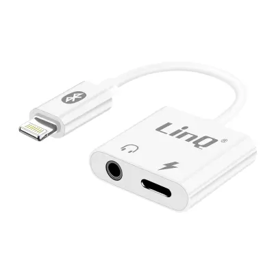 Audio i adapter za punjenje iPhone na Jack 3.5mm Lightning Kompaktan Bijeli