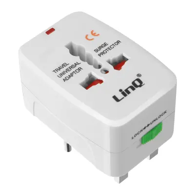 Univerzalni putni mrežni adapter UK / EU / US Izdržljiv LinQ Bijeli