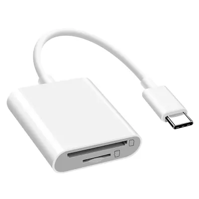 Univerzalni čitač kartica za micro SD / SD / TF, USB-C adapter - bijeli