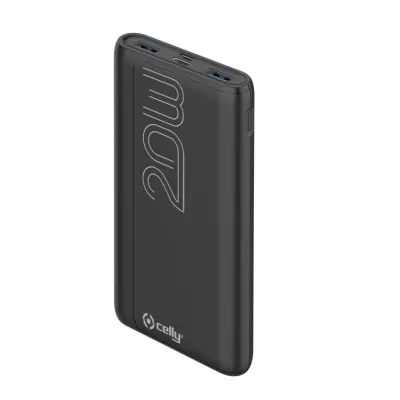 Celly Power Bank 10A Propower Max 22W MicroUSB USB-C izlazi 2 USB i USB-C crna