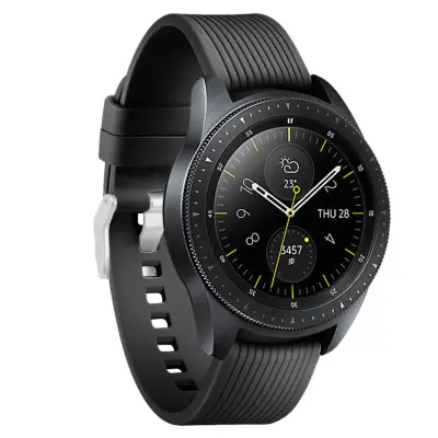 Samsung Galaxy Watch 42mm Remen 20mm Mekani Silikonski Zamjenski Remen (S) Crna