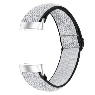 Remen za sat kompatibilan s Fitbit Charge 5 Najlon/Nehrđajući čelik Siva/Crna Siva/Crna