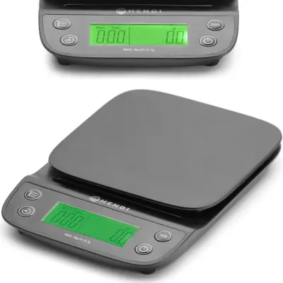 Elektronička kuhinjska vaga s tajmerom 3.000 g / 0,1 g - Hendi 580011