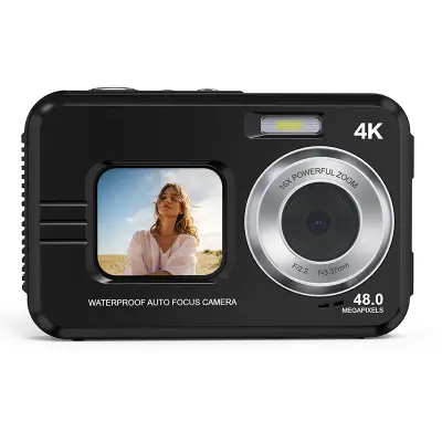 Podvodni fotoaparat vodootporni 48MP/4K/16x zum/dvostruki zaslon/automatsko fokusiranje Crna