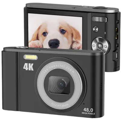 Digitalni fotoaparat 4K 48MP 16x zum 2,8-inčni zaslon Crna