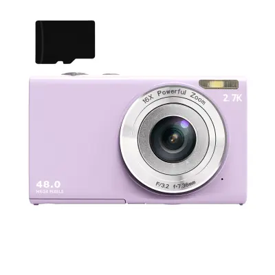 Digitalni fotoaparat 48MP/2.7K/16X digitalni zum/web kamera/automatsko fokusiranje 2.88-inčni zaslon SvetloLjubičasta