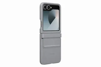 Kožna maska za Samsung Galaxy Z Flip6 siva EF-VF741PJEGWW