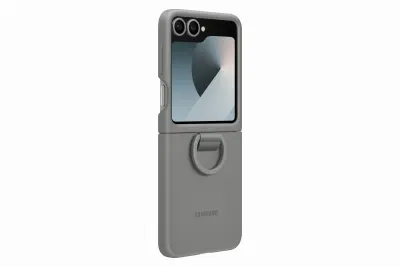 Silikonska maska s prstenom za Samsung Galaxy Galaxy Z Flip6 siva EF-PF741TJEGWW