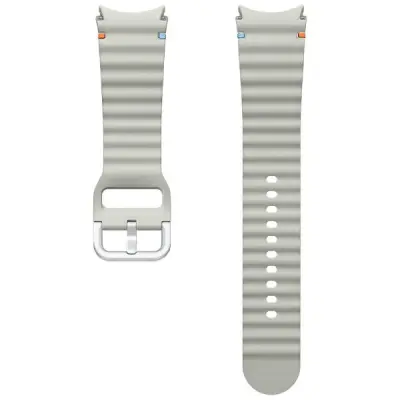 Dodatni silikonski sportski remen 20mm M/L za Samsung Galaxy Watch7 srebrni ET-SNL31LSEGEU