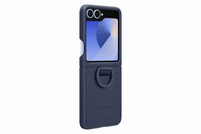 Silikonska maska s prstenom za Samsung Galaxy Galaxy Z Flip6 navy plava EF-PF741TNEGWW