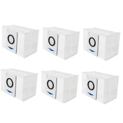 Vrećice za prašinu kompatibilne s Ecovacs Deebot X1 Bijela 6 komada Bijela