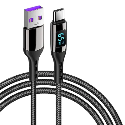 Type-C kabel za brzo punjenje PD do 100 W Crna