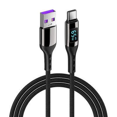 Type-C kabel za brzo punjenje PD do 100 W Crna