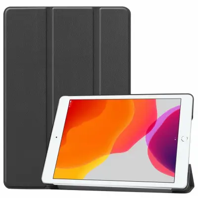 Tanak lagani pametni poklopac s postoljem za iPad 10.2" - Crni Crna