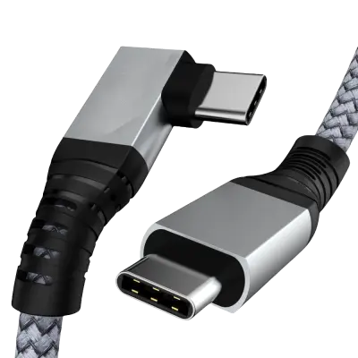 240W USB-C kabel s kutnom glavom od 90 stupnjeva GEN 2-USB 3.2 20Gbps Višebojno