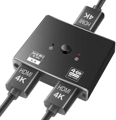 HDMI 2.0 preklopnik 4K HDMI razdjelnik 1 u 2 izlaza Crna