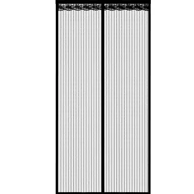 Mreža protiv komaraca za vrata s magnetskim zatvaranjem 100 x 220 cm Crna Crna