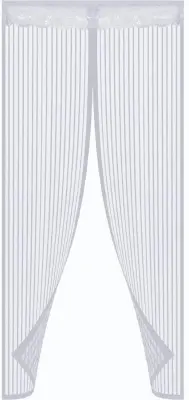 Mreža za vrata protiv komaraca s magnetskim zatvaranjem Bijela 100 x 220 cm Bijela
