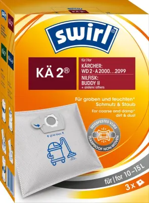 Vrećice za usisivać SWIRL za mokre i suhe usisavaće KA 2, 10-15L