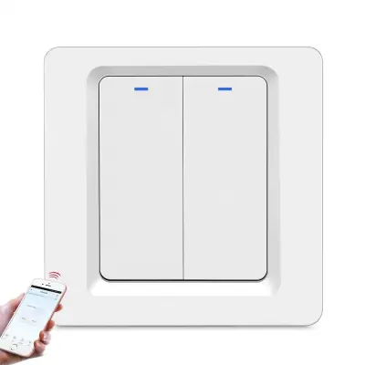 2-struki Wi-Fi pametni prekidač za svjetlo Bijela