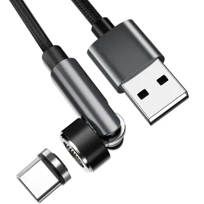 Magnetski kabel za punjenje s Type-C adapterom Crna
