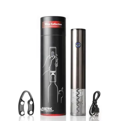 Električni otvarač za vino s USB punjenjem Crna