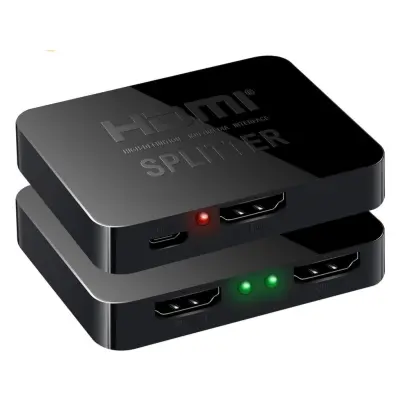 HDMI razdjelnik 1 x 2, 1 ulaz 2 izlaza HDMI pojačalo prekidač kutija Crna
