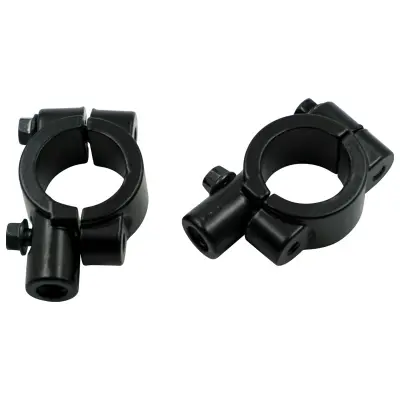Pakiranje od 2 komada, nosač upravljača za motocikl s navojem za retrovizor od 25 mm za bicikl i motocikl Crna
