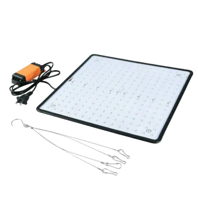 LED panel za rast biljaka u zatvorenom, 225 LED dioda, crveno/plavo/bijelo svjetlo Crna