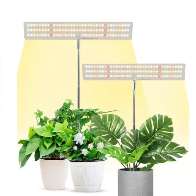Podesiva LED lampa za uzgoj biljaka u zatvorenom 3 načina osvjetljenja, 4 razine zatamnjenja Crna