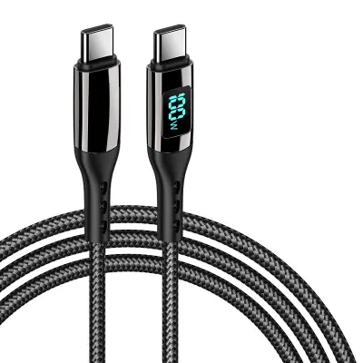 Type-C kabel za brzo punjenje PD 100 W Crna