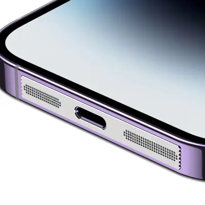 Mrežica za zvučnike protiv prašine za iPhone 12/13/14 seriju Srebrna