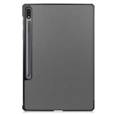 Samsung Galaxy Tab S7 Plus / FE / Lite futrola na preklapanje PU koža / PC siva siva