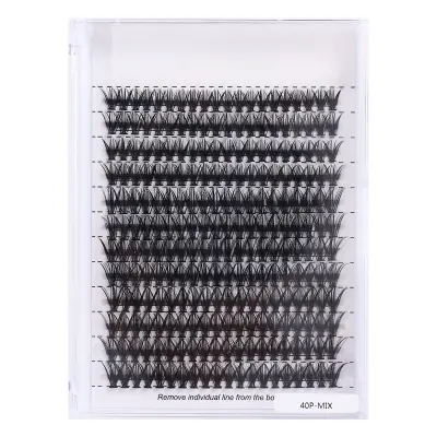 40P set pojedinačnih umjetnih trepavica za prirodan izgled i volumen