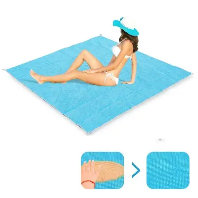Pokrivač za plažu/piknik - 200x200 cm - Plavi Plava